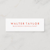 ミニマリストオレンジ文字 スキニー名刺 (正面)