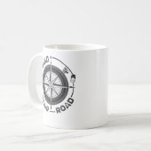 ミニマリストオートバイコンパスマグ コーヒーマグカップ (正面左)