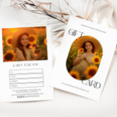 ミニマリストオーバル写真撮影ギフト証明書