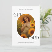 ミニマリストオーバル写真撮影ギフト証明書 (スタンド正面)