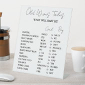 ミニマリストオールドWIvesテイルズベビーシャワーゲームカード 台座サイン (インサイチュ)