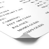 ミニマリストオールドWIvesテイルズベビーシャワーゲーム ポスター (角)