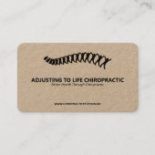 ミニマリストカイロプラクティック脊椎ロゴ名刺 名刺 (正面)
