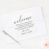 ミニマリストカスタムウェディングウェルカムバッグ スクエアシール (封筒)