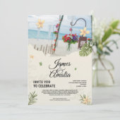 ミニマリストカスタムウェディング招待状カード 招待状 (スタンド正面)