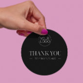 ミニマリストカスタムブラックのロゴサンキュービジネス ラウンドシール