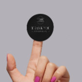 ミニマリストカスタムブラックのロゴサンキュービジネス ラウンドシール