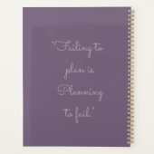 ミニマリストカスタムラベンダー月額 プランナー手帳 (裏面)