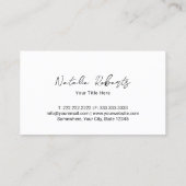 ミニマリストカップケーキペストリーケーキベーカリー 名刺 (裏面)