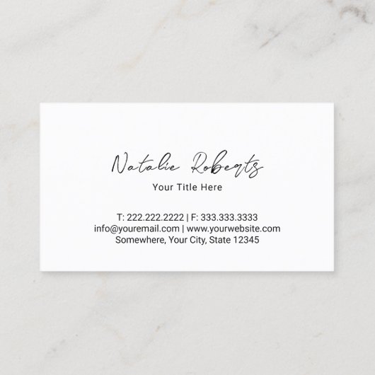 ミニマリストカップケーキペストリーケーキベーカリー 名刺 (裏面)