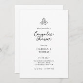 ミニマリストカップルシャワー招待状 招待状 (正面/裏面)