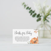 ミニマリストカボチャ赤ちゃんシャワーブックベビー エンクロージャーカード (スタンド正面)