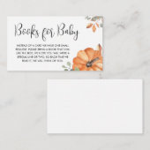 ミニマリストカボチャ赤ちゃんシャワーブックベビー エンクロージャーカード (正面/裏面)