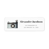 ミニマリストカメラ 写真 返送先住所 ラベル (正面)