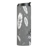 ミニマリストカラーグレーレトロデザインボホパターン タンブラー (回転左)