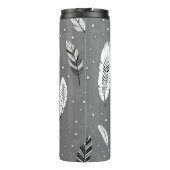 ミニマリストカラーグレーレトロデザインボホパターン タンブラー (裏面)