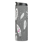 ミニマリストカラーグレーレトロデザインボホパターン タンブラー (回転右)