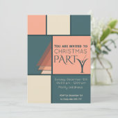 ミニマリストカラーブロックカクテル企業のパーティー 招待状 (スタンド正面)