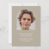 ミニマリストカラーブロッククラス年卒業 招待状 (裏面)