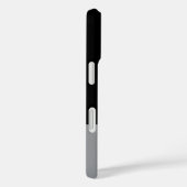 ミニマリストカラーブロックグレーブラック名前をカスタムする Case-Mate iPhoneケース (裏面 / 右)