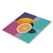 ミニマリストカラーブロックレモン タイル (側面)