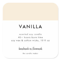 ミニマリストカラー包装キャンドル化粧品ラベル