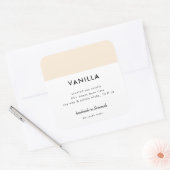 ミニマリストカラー包装キャンドル化粧品ラベル スクエアシール (封筒)