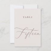 ミニマリストカリグラフィーテーブルフィフティーン テーブルナンバー (裏面)