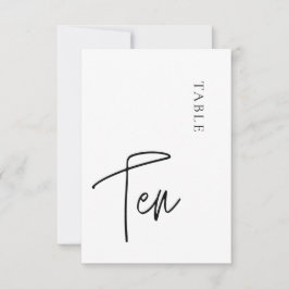 ミニマリストカリグラフィーテーブル10 テーブルナンバー