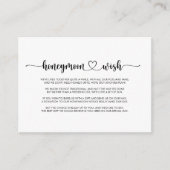 ミニマリストカリグラフィー新婚旅行の願い エンクロージャーカード (正面)