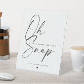 ミニマリストカリグラフィー おお！ スナップウェディング 台座サイン (インサイチュ)
