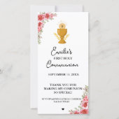 ミニマリストカリグラフィー ファーストコミュニオン 祈りのカード (正面)