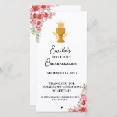 ミニマリストカリグラフィー ファーストコミュニオン 祈りのカード (正面/裏面)