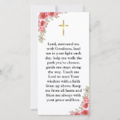 ミニマリストカリグラフィー ファーストコミュニオン 祈りのカード (裏面)