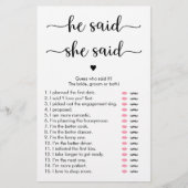 ミニマリストカリグラフィーHe Said She Saidゲーム (正面)