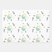 ミニマリストカワイトイースターラッピング紙 ラッピングペーパーシート (正面)