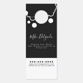 ミニマリストカーウォッシュモバイル詳細インテリアロゴ ドアノブサイン