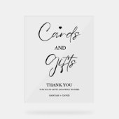 ミニマリストカードとギフトありがとうご結婚ざいま アクリルサイン (正面)