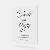 ミニマリストカードとギフトありがとうご結婚ざいま アクリルサイン (傾斜)