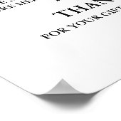 ミニマリストカードとギフトありがとうご結婚ざいま ポスター (角)