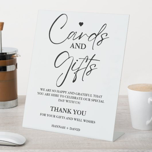 ミニマリストカードとギフトありがとうご結婚ざいま 台座サイン (インサイチュ)
