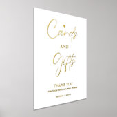 ミニマリストカードとギフトありがとうご結婚ざいま 箔ポスター (レイダウン)