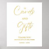 ミニマリストカードとギフトありがとうご結婚ざいま 箔ポスター (正面)