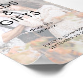 ミニマリストカードギフトフォトオーバーレイ結婚のサイン ポスター (角)