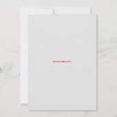 ミニマリストガレンティンの招待状カード 招待状 (裏面)