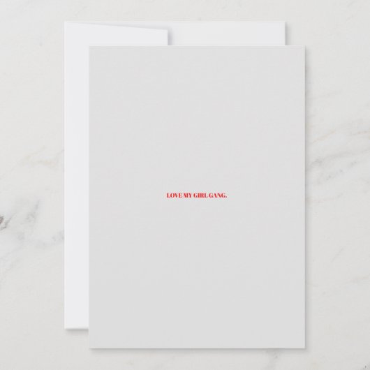 ミニマリストガレンティンの招待状カード 招待状 (裏面)