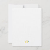 ミニマリストガーデンブライダルシャワー招待 セーブザデート (裏面)