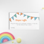 ミニマリストガーランドベビーシャワーおむつラッフル エンクロージャーカード