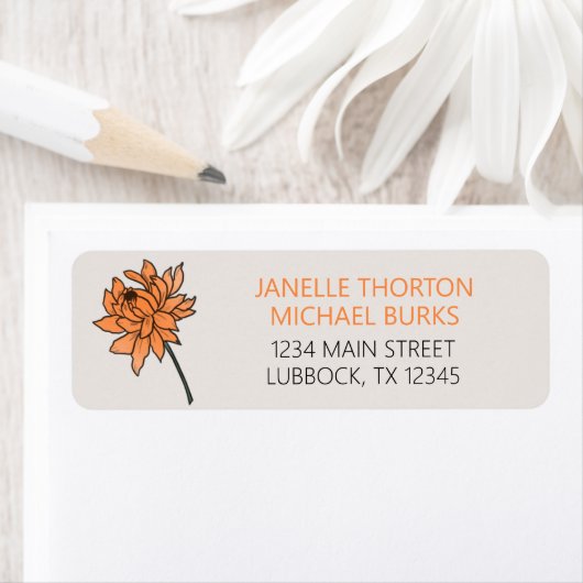 ミニマリストキク住所 シール (インサイチュ)