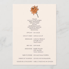 ミニマリストキク結婚式 プログラム